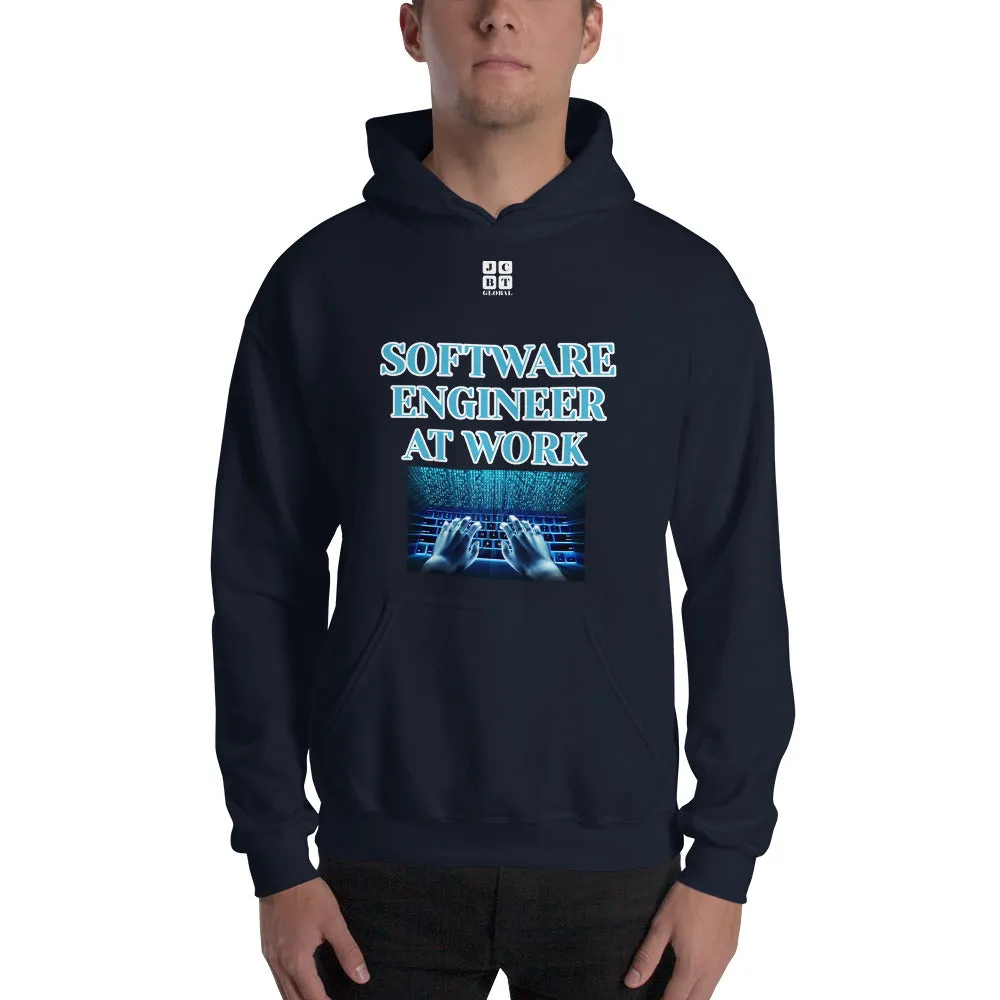 Unisex Hoodie "1042-0081 Software Engineer At Work (White Logo)"