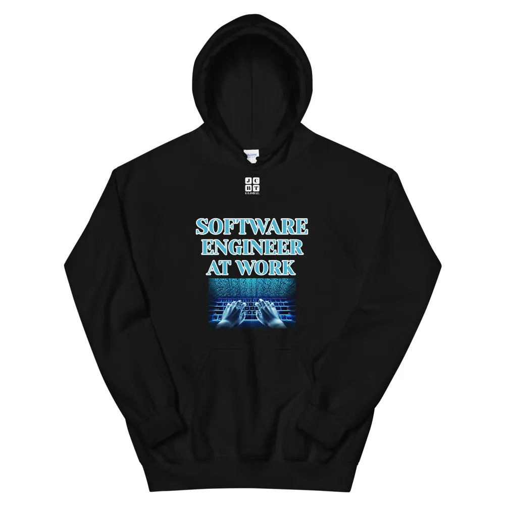 Unisex Hoodie "1042-0081 Software Engineer At Work (White Logo)"