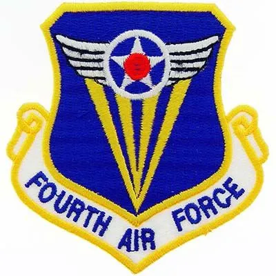 US Military USAF 4th Air Force Shield Patch
