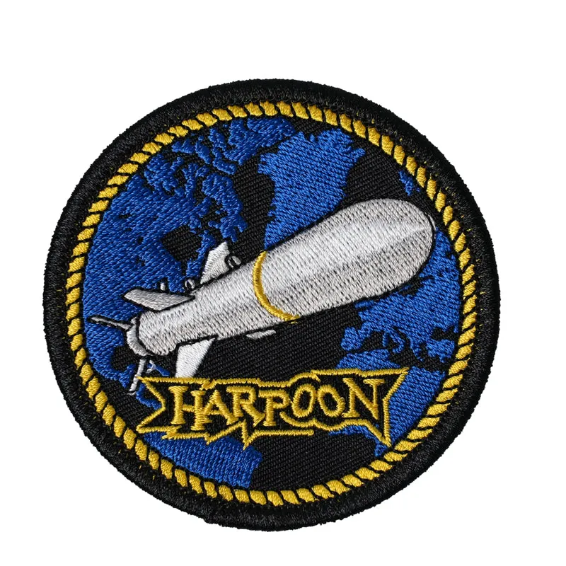 US Military USN Harpoon Iron On Patch