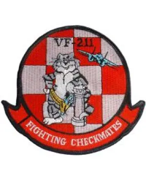 US Military USN Tomcat F-14 VF-211 Checkmat Patch