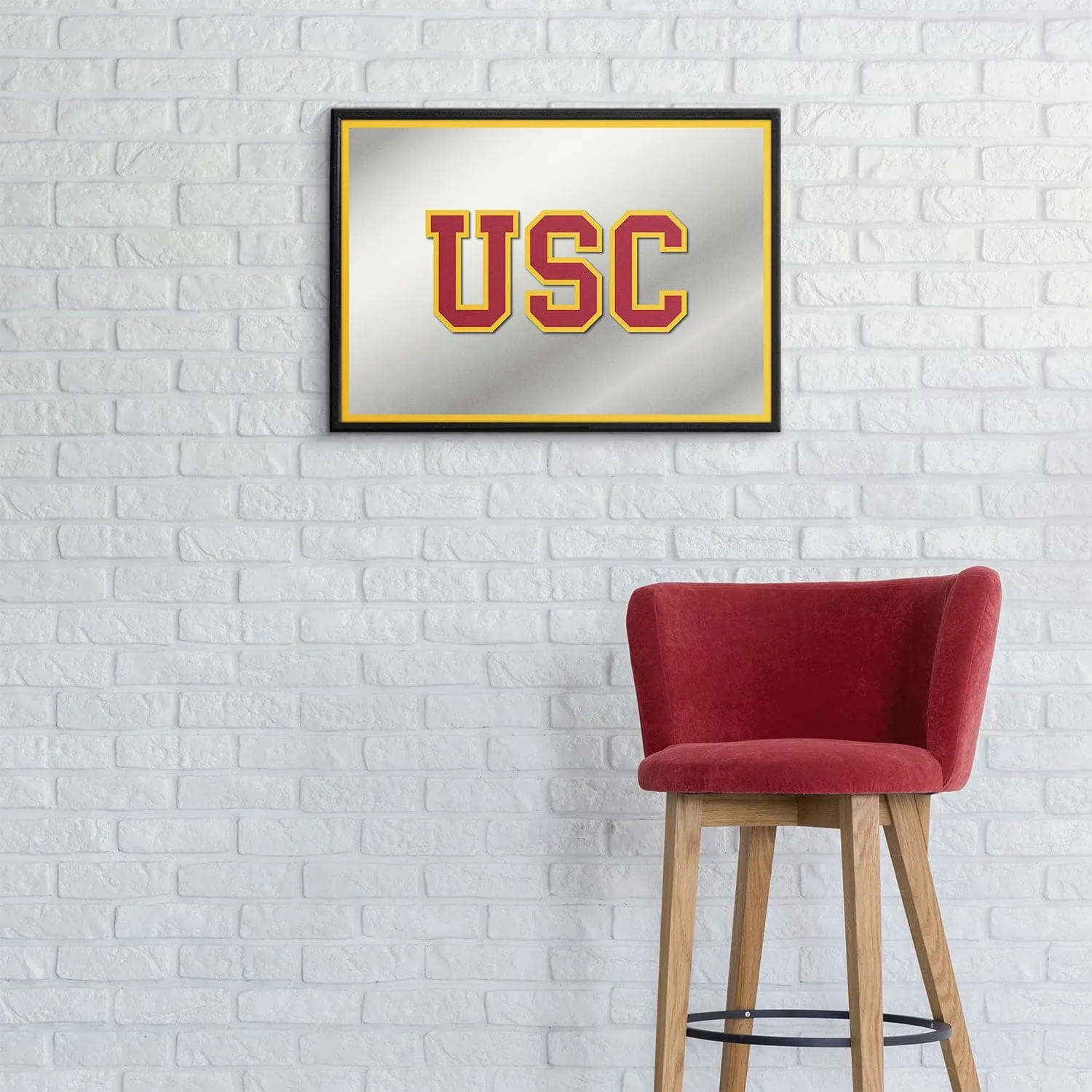 USC Trojans: Framed Mirrored Wall Sign