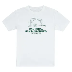 USCAPE Cal Poly San Luis Obispo Old School Short Sleeve Tee, White