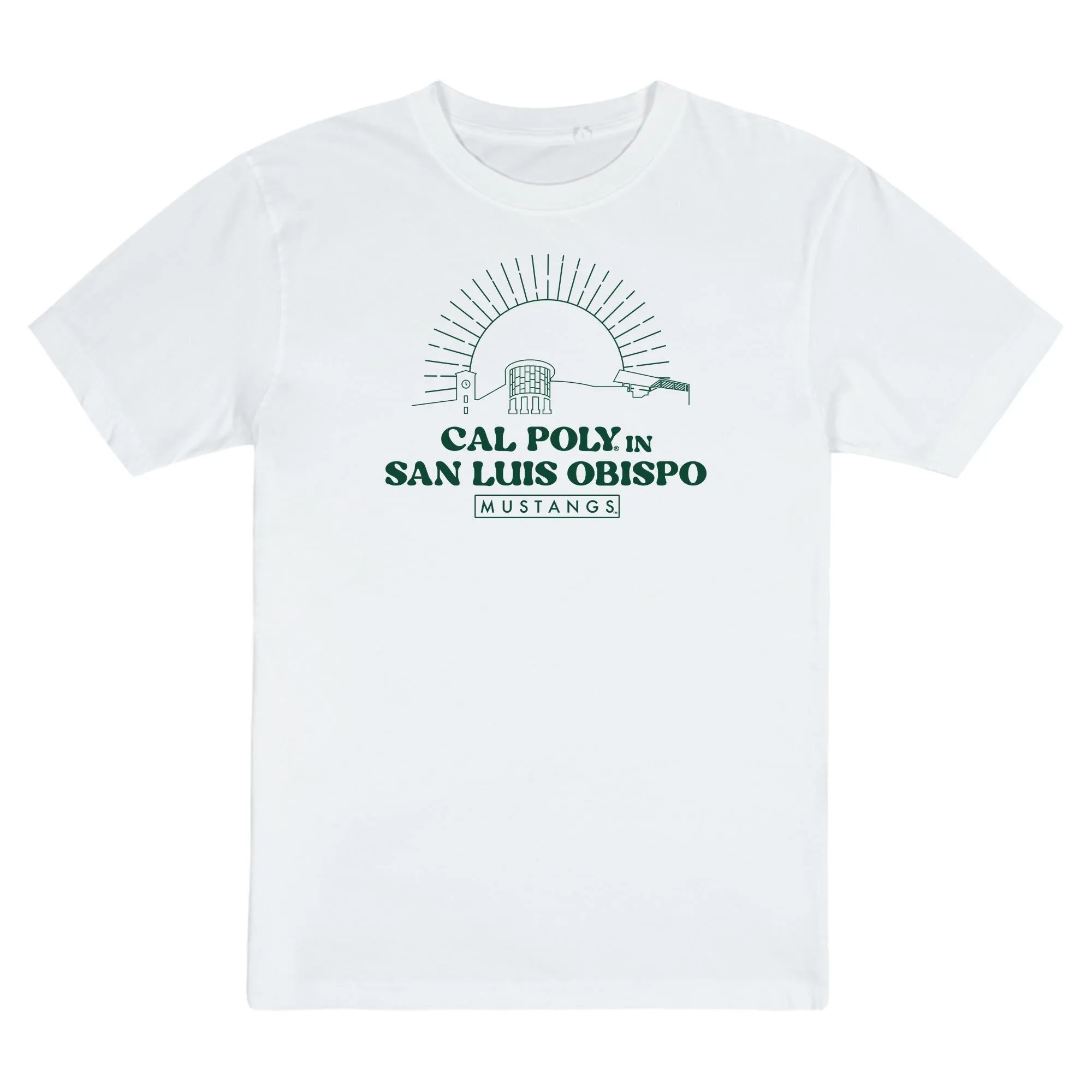 USCAPE Cal Poly San Luis Obispo Old School Short Sleeve Tee, White