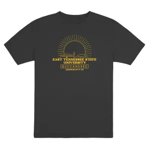 USCAPE East Tennessee State University Old School Short Sleeve Tee, Black