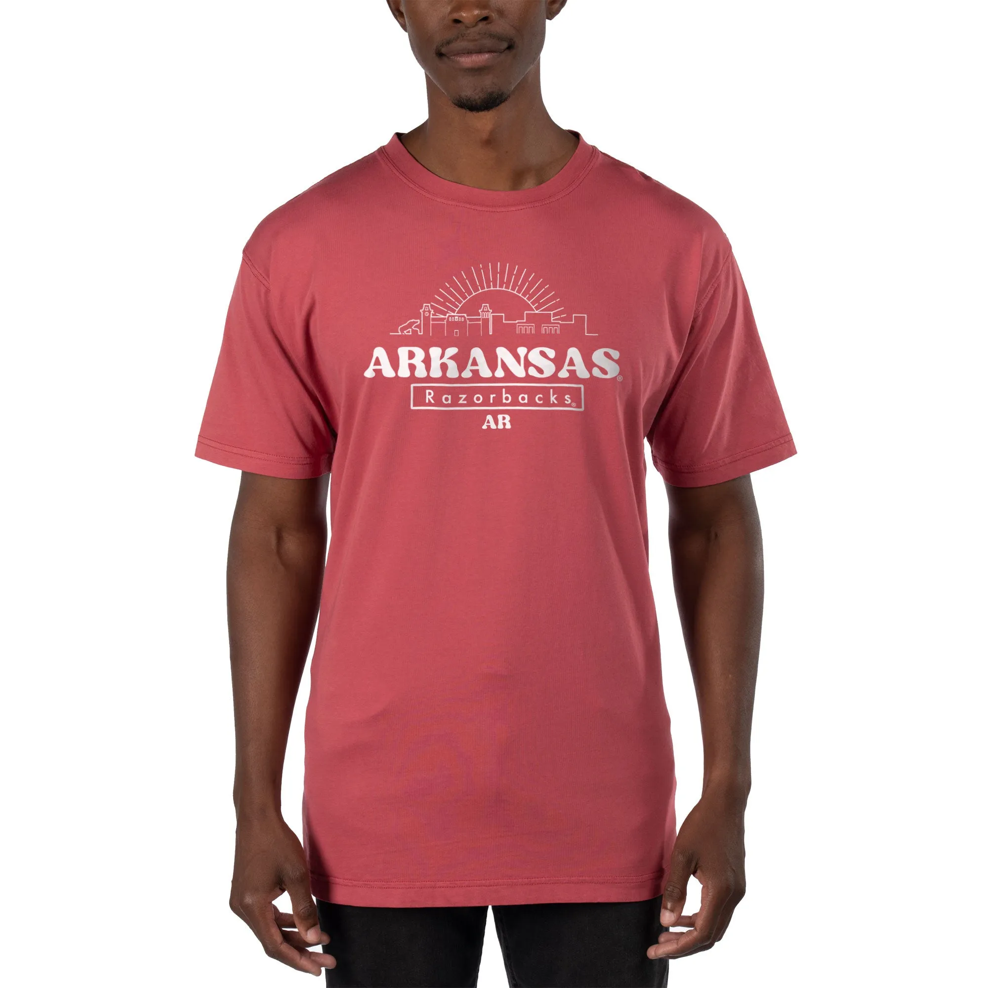 USCAPE University of Arkansas Old School Short Sleeve Tee, Shiraz