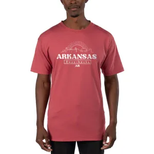 USCAPE University of Arkansas Old School Short Sleeve Tee, Shiraz
