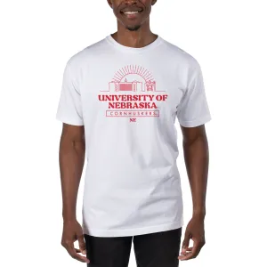 USCAPE University of Nebraska Old School Short Sleeve Tee, White
