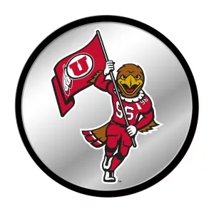Utah Utes: Mascot - Modern Disc Mirrored Wall Sign