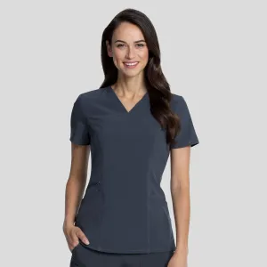 V-Neck Top | Pewter