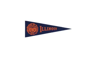 Vintage University of Illinois Felt Flag