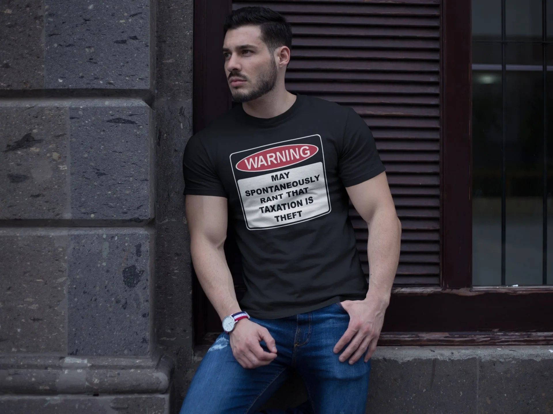 Warning Rant Taxation is Theft T Shirt