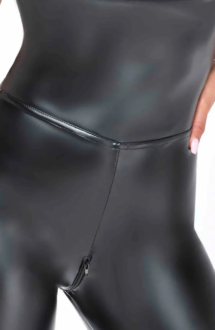 Wet look catsuit with rhinestone embellishment - Main Character