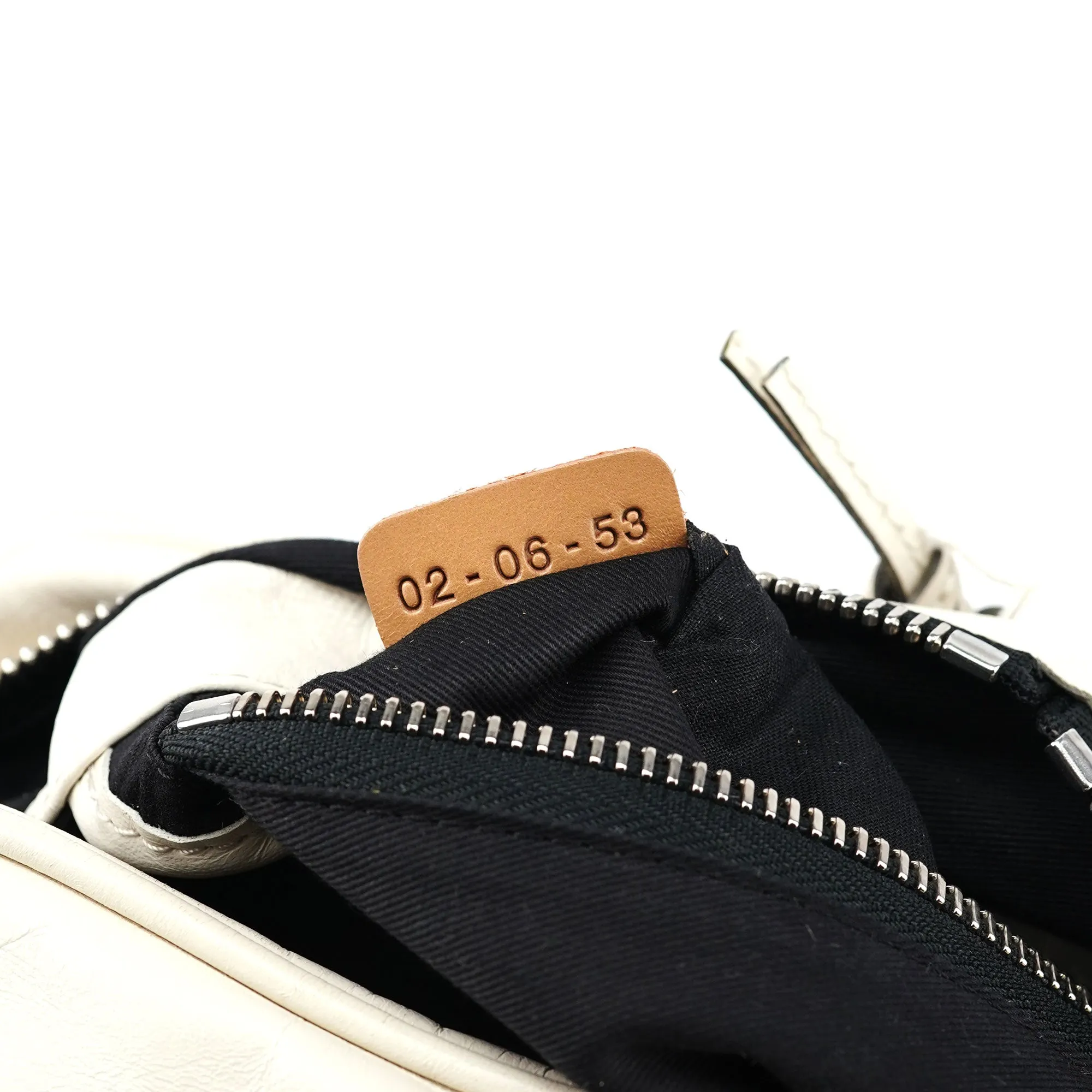 White Leather Betty Chain Shoulder Bag
