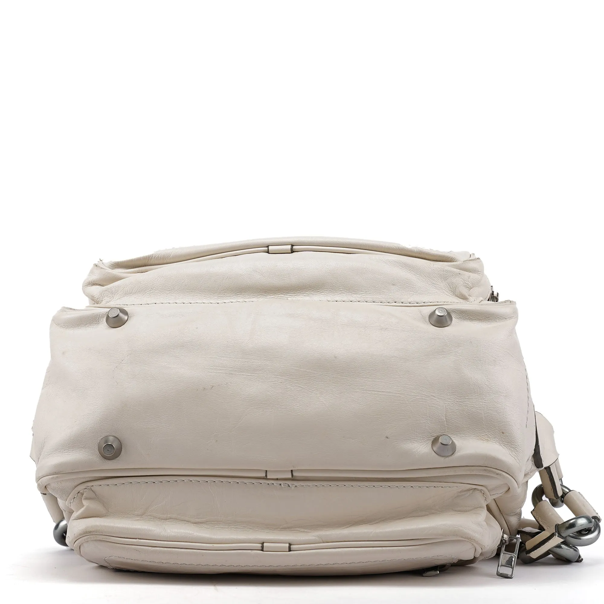 White Leather Betty Chain Shoulder Bag