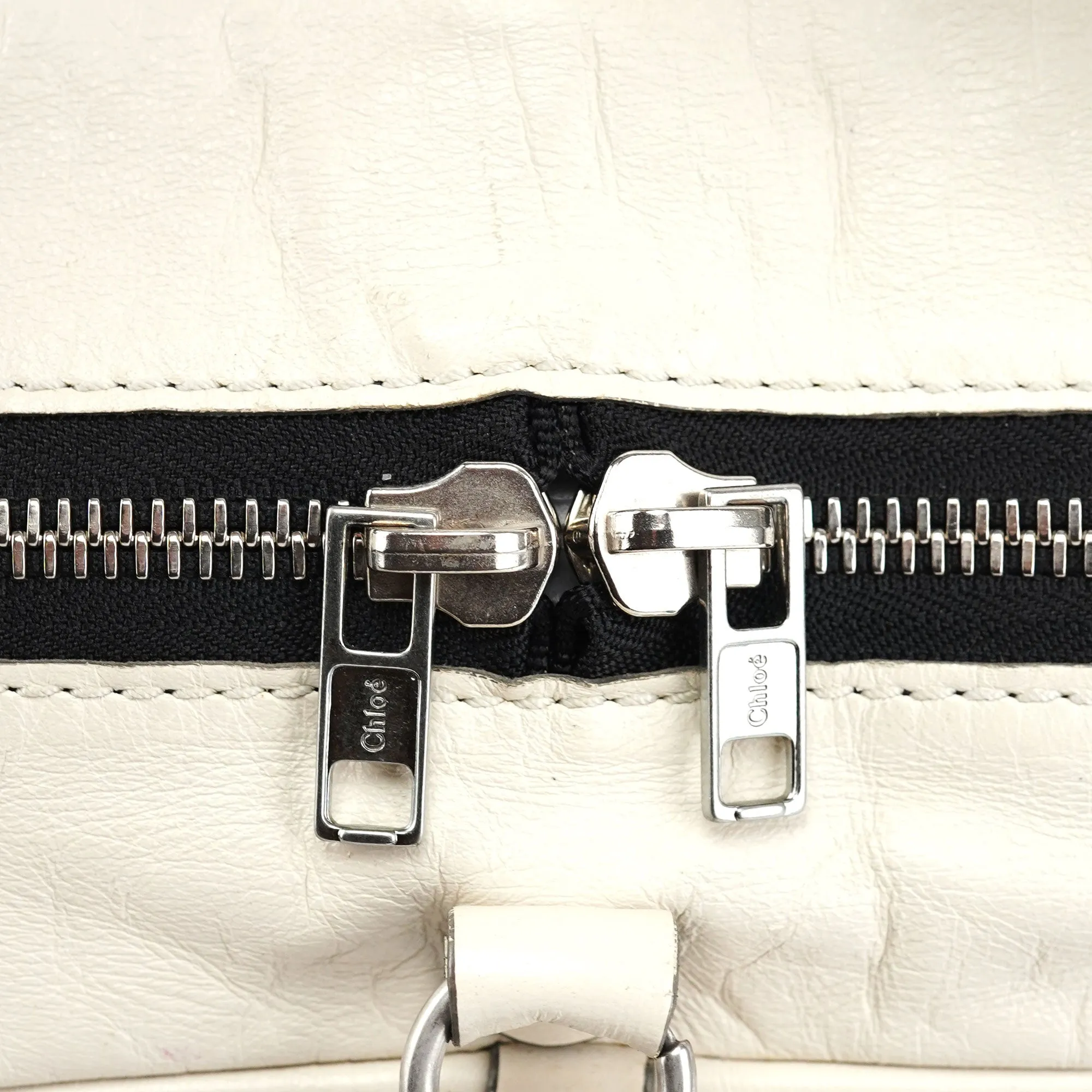 White Leather Betty Chain Shoulder Bag