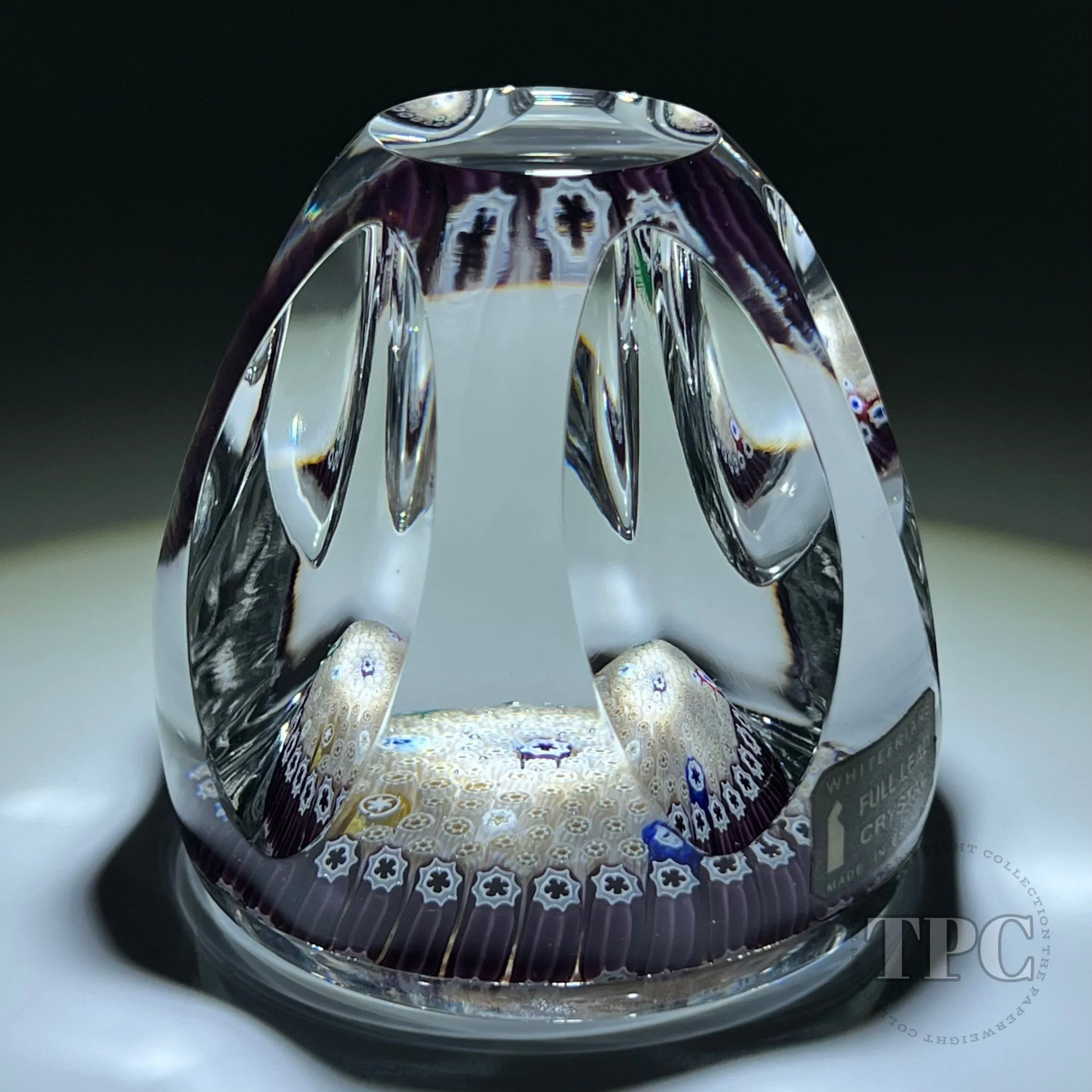 Whitefriars 1973 Glass Art Paperweight Patterned Carpet Ground Millefiori