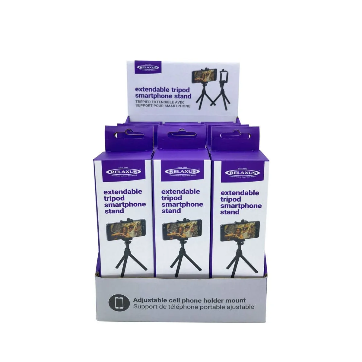 Wholesale Extendable Tripod Phone Stand - Displayer of 12