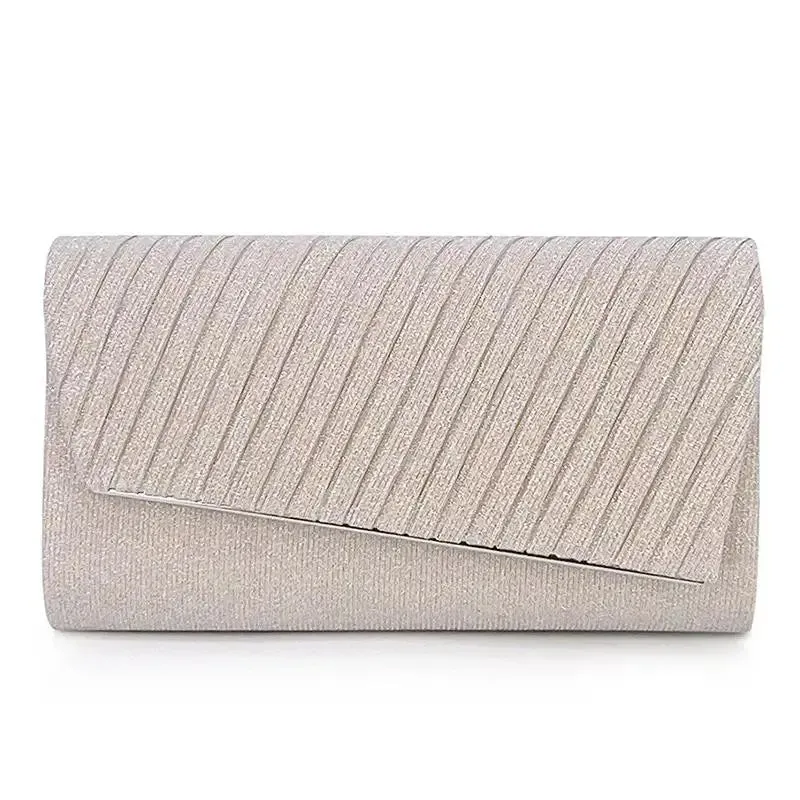 Women's Clutch Bag Solid Color Pleated Fashion All-match Wedding Suit Handbag Custom Wholesale Evening Party Bags