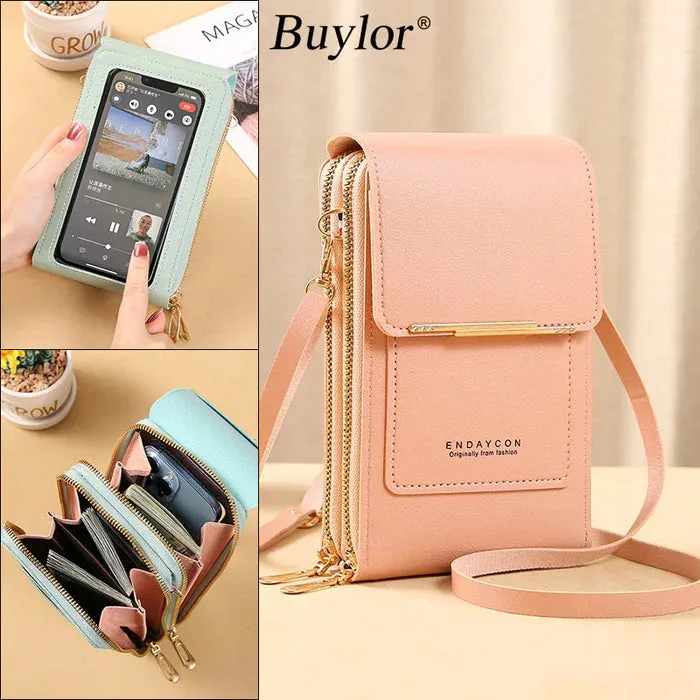Women's RFID Anti-theft Leather Shoulder Bag