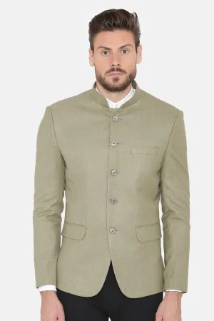 Wool Blend Grey Bandhgala