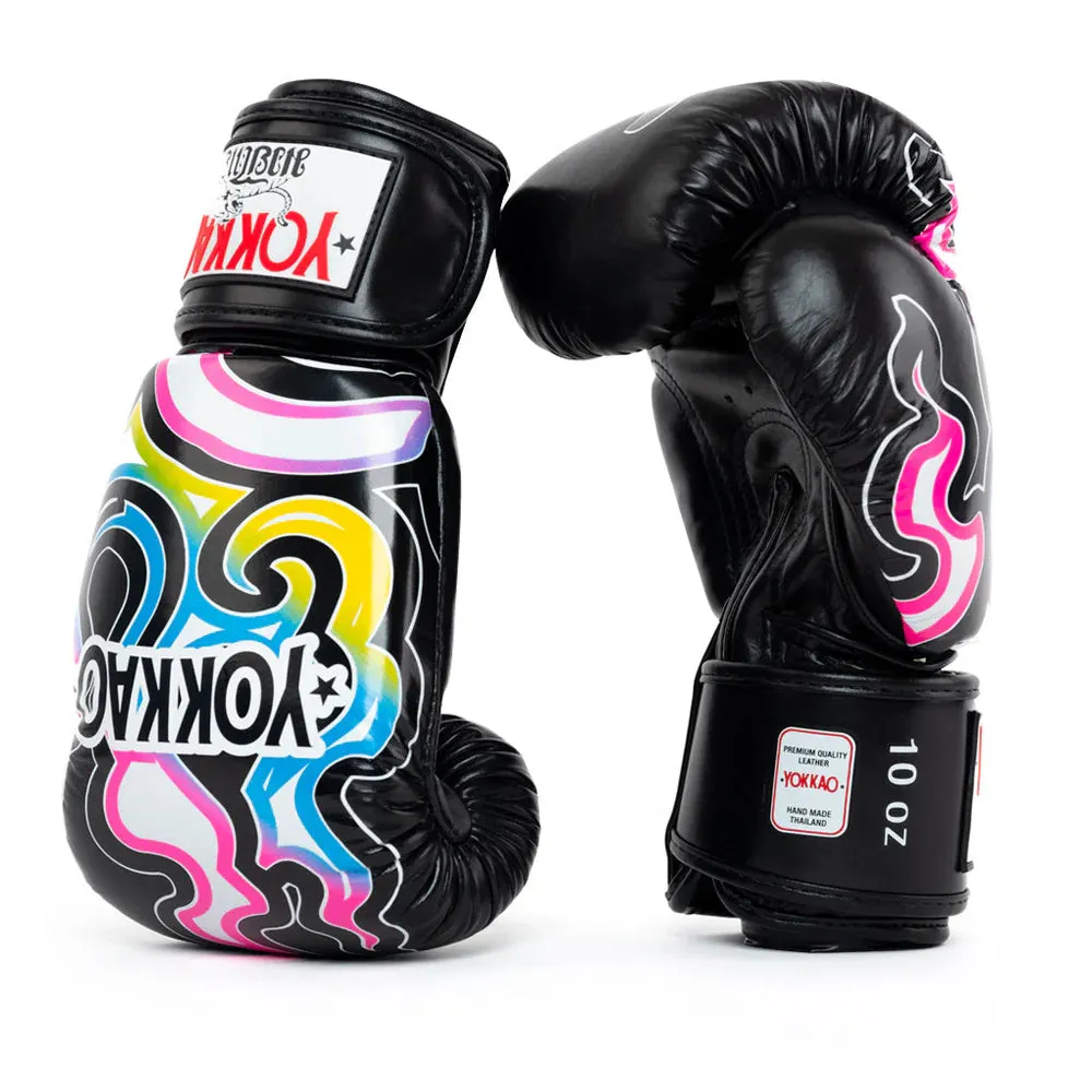 Yokkao Boxing Gloves - Flames Black