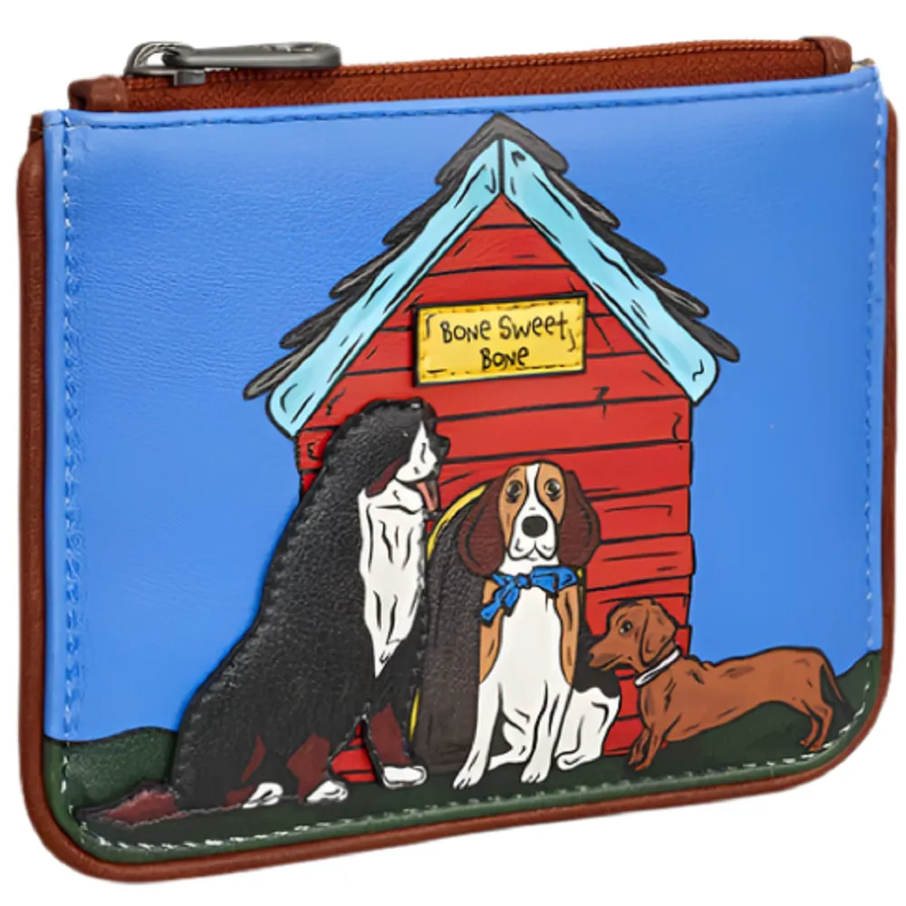 Yoshi Bone Sweet Bone Brown Leather Zip Top Purse