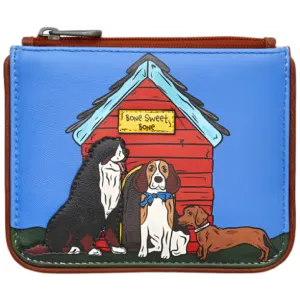 Yoshi Bone Sweet Bone Brown Leather Zip Top Purse