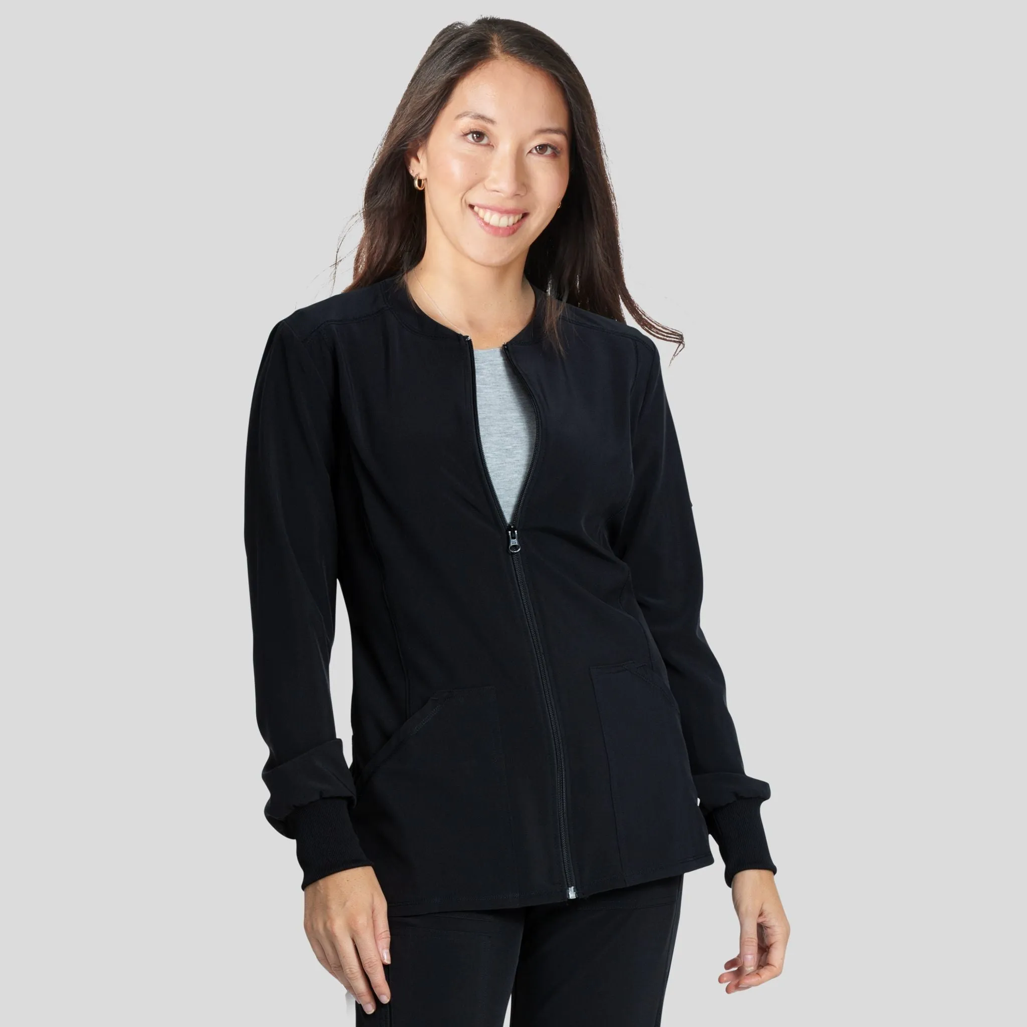 Zip Front Jacket | Black