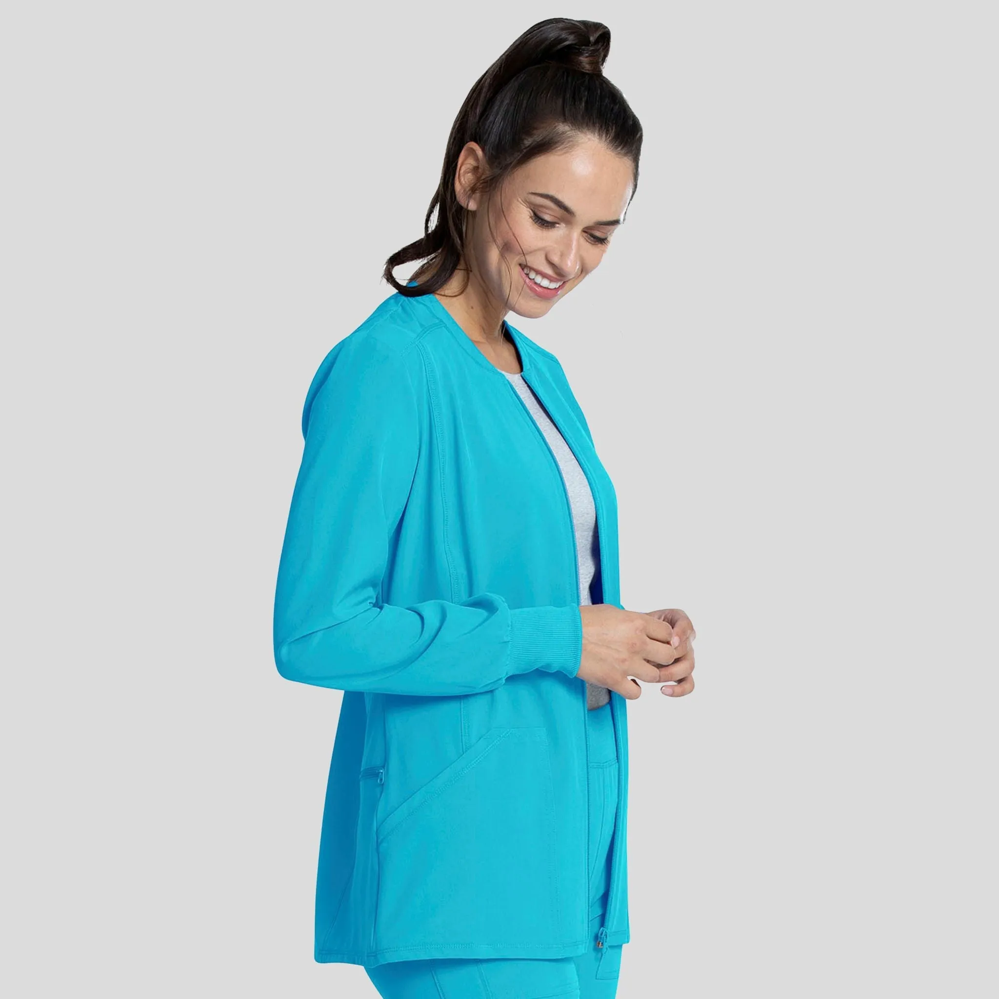 Zip Front Jacket | Teal